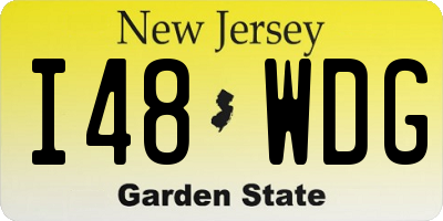 NJ license plate I48WDG