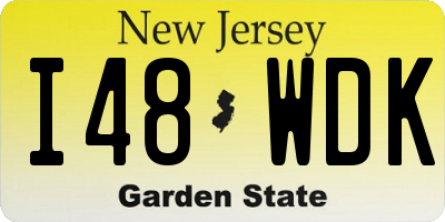 NJ license plate I48WDK