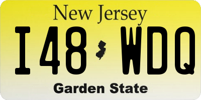 NJ license plate I48WDQ