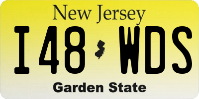 NJ license plate I48WDS