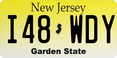 NJ license plate I48WDY