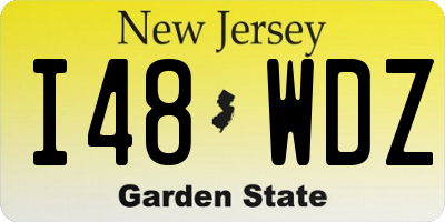 NJ license plate I48WDZ