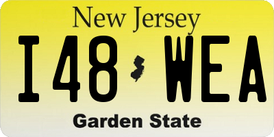 NJ license plate I48WEA
