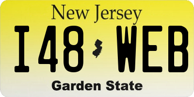 NJ license plate I48WEB