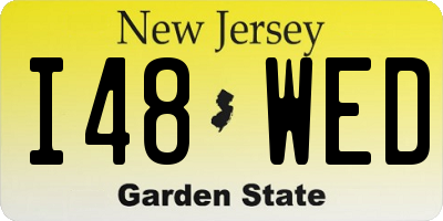NJ license plate I48WED