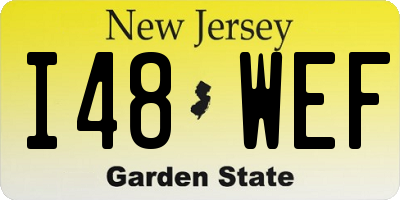 NJ license plate I48WEF