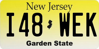NJ license plate I48WEK