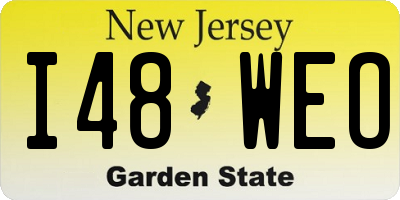 NJ license plate I48WEO