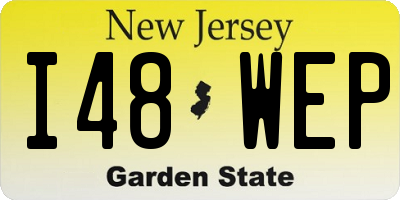 NJ license plate I48WEP