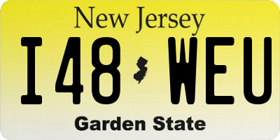NJ license plate I48WEU