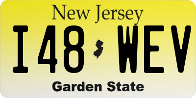 NJ license plate I48WEV