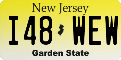 NJ license plate I48WEW