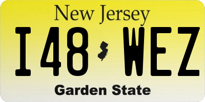 NJ license plate I48WEZ