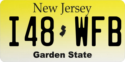 NJ license plate I48WFB