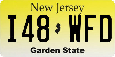 NJ license plate I48WFD