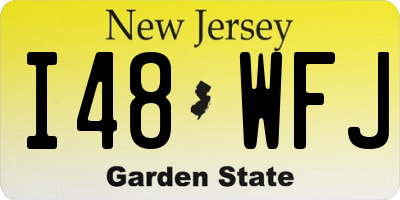 NJ license plate I48WFJ