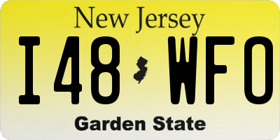 NJ license plate I48WFO