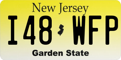NJ license plate I48WFP