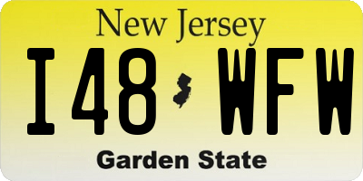 NJ license plate I48WFW