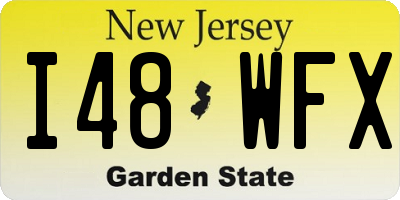 NJ license plate I48WFX