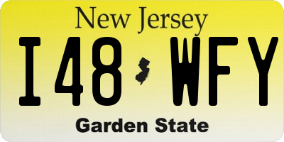 NJ license plate I48WFY