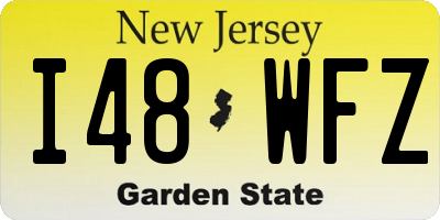 NJ license plate I48WFZ