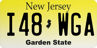 NJ license plate I48WGA