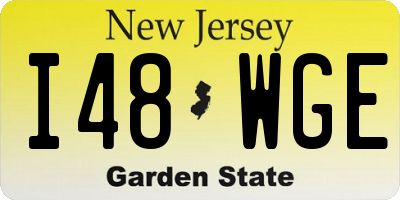 NJ license plate I48WGE
