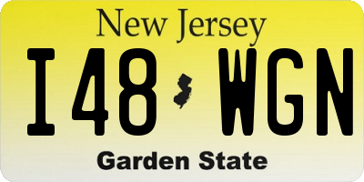 NJ license plate I48WGN