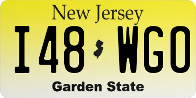 NJ license plate I48WGO