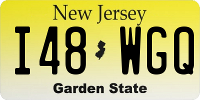NJ license plate I48WGQ
