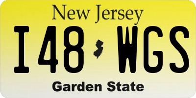 NJ license plate I48WGS