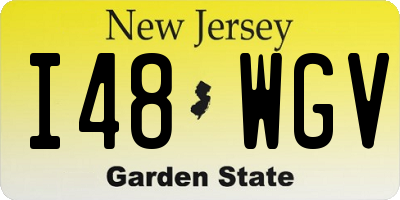 NJ license plate I48WGV