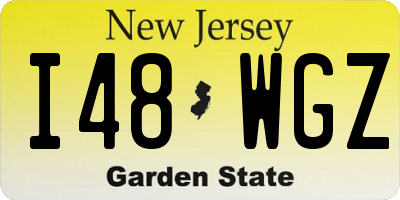 NJ license plate I48WGZ
