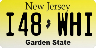 NJ license plate I48WHI