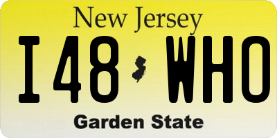 NJ license plate I48WHO