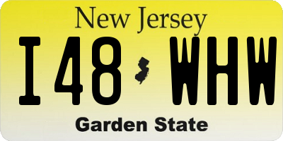 NJ license plate I48WHW