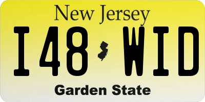 NJ license plate I48WID