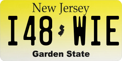 NJ license plate I48WIE