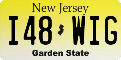 NJ license plate I48WIG