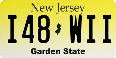 NJ license plate I48WII