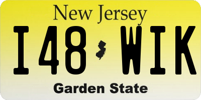NJ license plate I48WIK