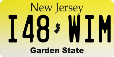 NJ license plate I48WIM