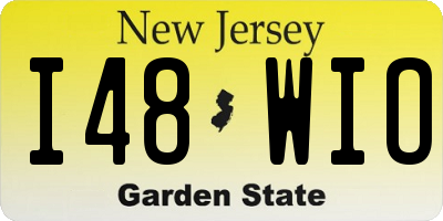 NJ license plate I48WIO