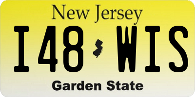 NJ license plate I48WIS