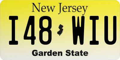 NJ license plate I48WIU