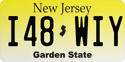 NJ license plate I48WIY