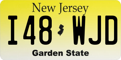 NJ license plate I48WJD