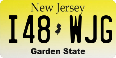 NJ license plate I48WJG