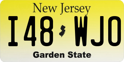 NJ license plate I48WJO
